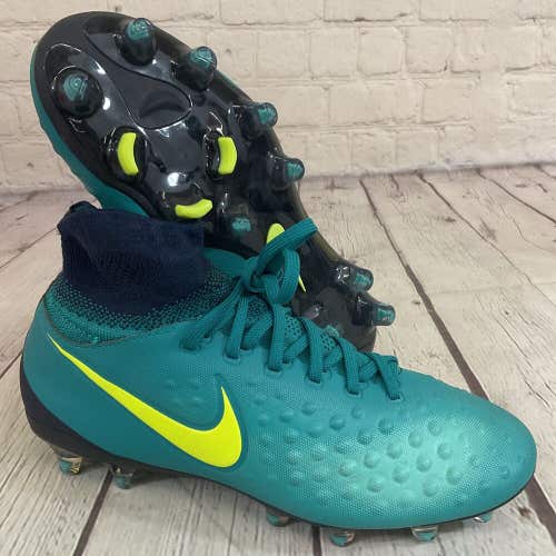 Nike Magista Obra II GS FG Soccer Cleats Youth US Size 4 Teal Lace Up Cleats