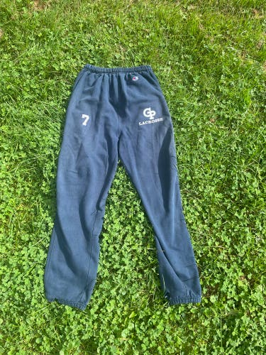 Georgetown Prep Lacrosse champion reverse weave sweatpants large And Deerfield Running Hat