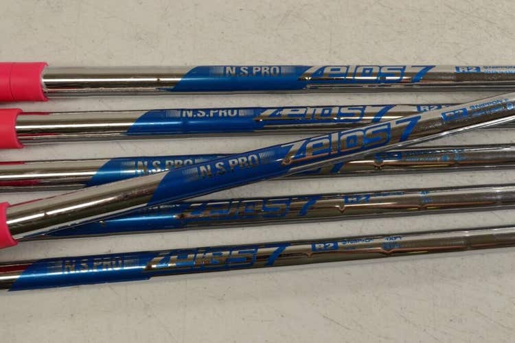 N.S. Pro Zelos 7 R2-Flex Senior Iron Shaft Set 35.75"-33.75" Pulled 6pc #179170