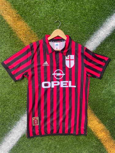 AC Milan 1999/00 Home Maldini Retro Soccer Jersey