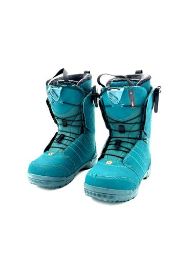 NEW W/ BOX WOMEN'S SALOMON PEARL SNOWBOARD BOOTS DEEP TEAL *MULTIPLE SIZES*