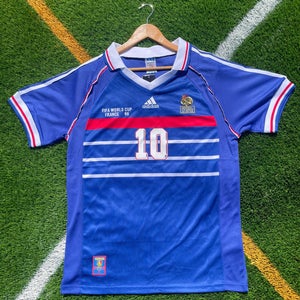 France 1998 Home Zidane Retro Soccer Jersey