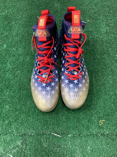 New Under Armour Spotlight Lux MC LE USA Football Cleat |  Size 11.5