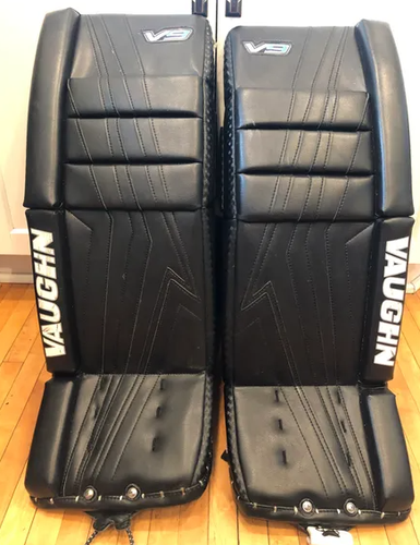 Used 28" Vaughn Velocity V9 Intermediate Goalie Leg Pads