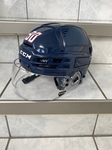CCM SuperTacks X Pro Stock Helmet Sz Large Navy