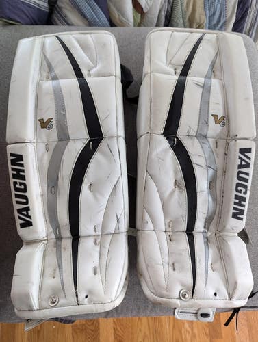 Used 24" Vaughn Velocity V6 Goalie Leg Pads