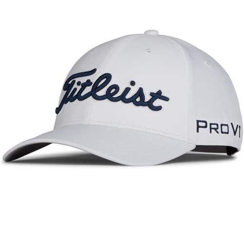 Titleist Tour Performance Adjustable Lightweight Golf Hat - White / Navy