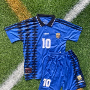 Argentina 1994 Home Maradona Retro Soccer Jersey For Kids
