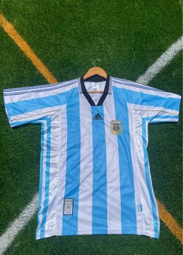 Argentina 1998 Home Retro Soccer Jersey