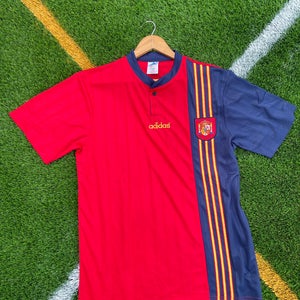Spain 1996 Home Retro Soccer Jersey