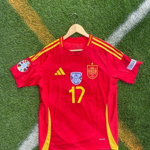 Spain 2024 Home Williams Jr Retro Soccer Jersey