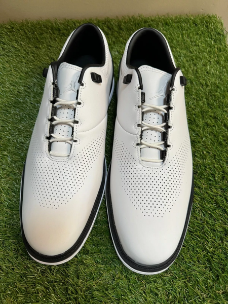 Jordan ADG 4 Spikeless Golf Shoes White Black Leather DM0103 