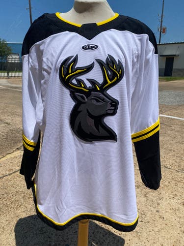 NEW Iowa Heartlanders White Stag AK Game Jersey MIC #IHTX