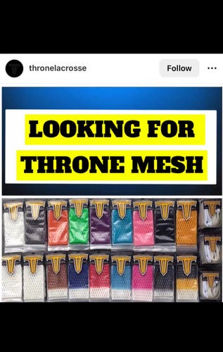 Throne Lacrosse Mesh