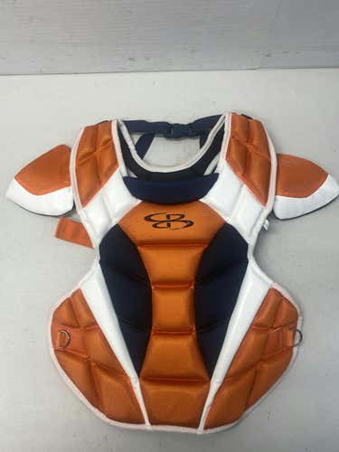 Used Boombah Navy And Orange Intermediate Chest Protector