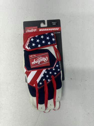 New Rawlings Workhorse Lg Pair Batting Gloves