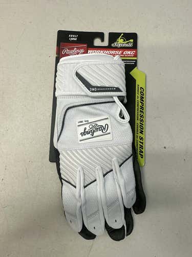 New Rawlings Workhorse Ss Lg Pair Batting Gloves