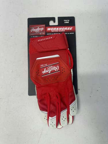 Used Rawlings Workhorse Lg Pair Batting Gloves