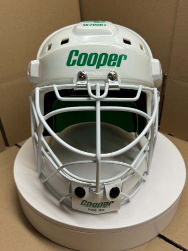 VINTAGE LARGE HATFORD WHALERS COOPER SK2000 LARGE HOCKEY GOALIE MASK