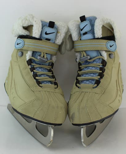 Used Womens Nike Figure Skates Wool Sherpa Lining Adult 8 (Women 8.5 - 9.0)