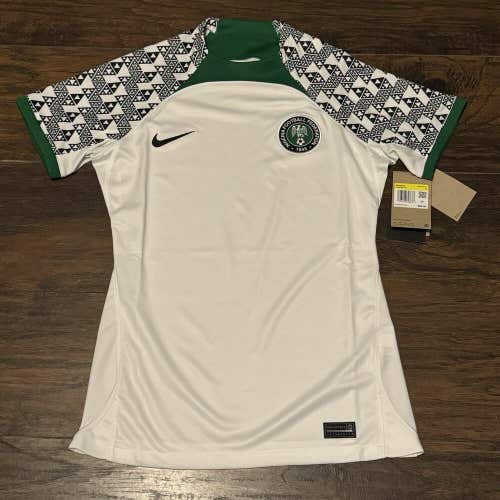 Nigeria Football Fed Nike Women's 2022/23 Away Stadium Replica White Jersey Sz S