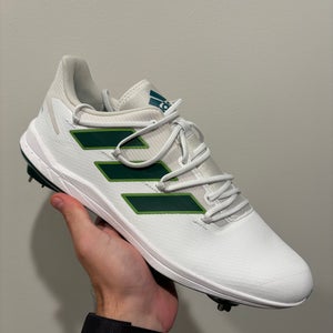 Adidas Afterburner 8 Mens Metal Baseball Cleats Size 13.5 Green/White NWT H00973
