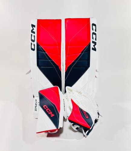 New CCM EFlex 6 Pro Stock Goalie Full Set - 35+2" White,Black,Red