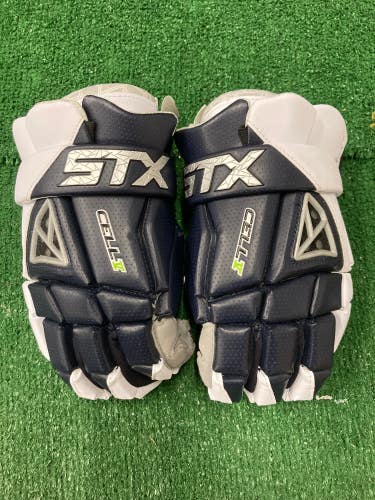 Blue New STX Cell V Lacrosse Gloves Large