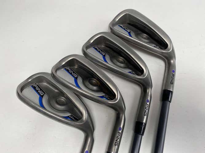 Ping Gmax Iron Set 7-PW Purple Dot 1.5* Flat CFS Soft Regular Senior Graphite RH