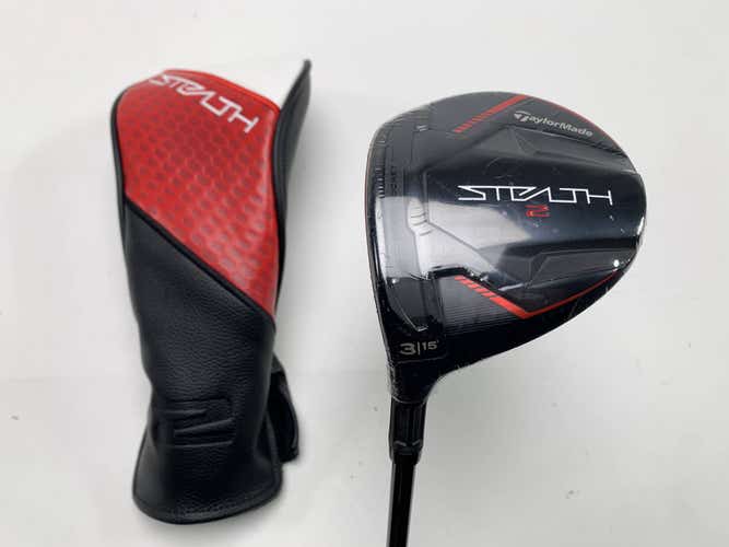 TaylorMade Stealth 2 3 Fairway Wood 15* Fujikura Ventus Red TR 5R Regular LH NEW