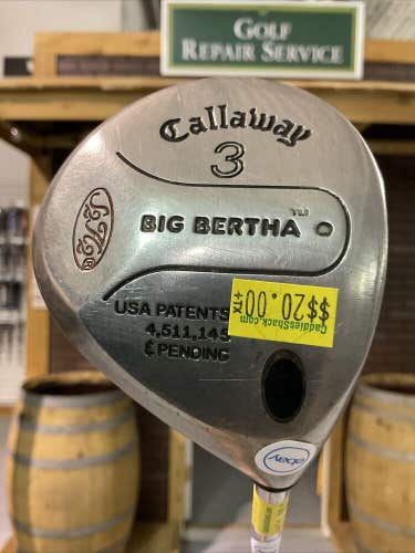 Callaway Big Bertha #3 Fairway Wood Golf Club Stiff Flex Steel Shaft MRH