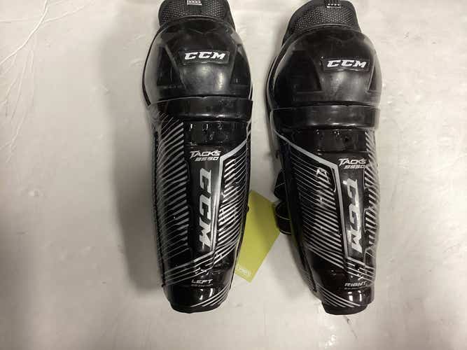 Used Ccm Tacks 9550 10" Hockey Shin Guards