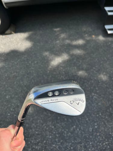 Used Men's Callaway Left Hand Wedge Flex 56 Degree Jaws Raw Wedge