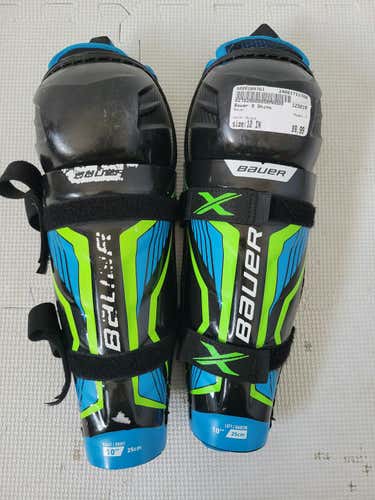 Used Bauer X 10" Hockey Shin Guards