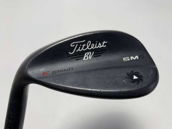 Titleist Vokey SM6 Jet Black Lob Wedge 58* 12 K-Grind Wedge Steel Mens LH