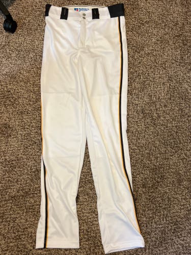 White New Medium Russell Athletic Game Pants