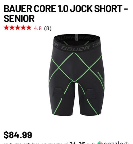 Bauer Core 1.0 Jock Short - Senior Large