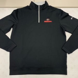 Columbia Omni-Wick Georgia Bulldogs Pullover Men's M Q-Zip Jacket Black Golf