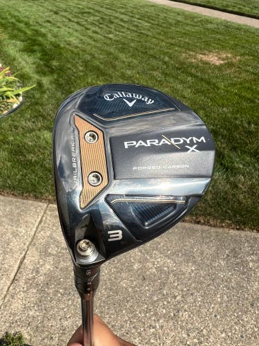 Used Men's Callaway Left Hand Stiff Flex 3 Wood Paradym X Fairway Wood