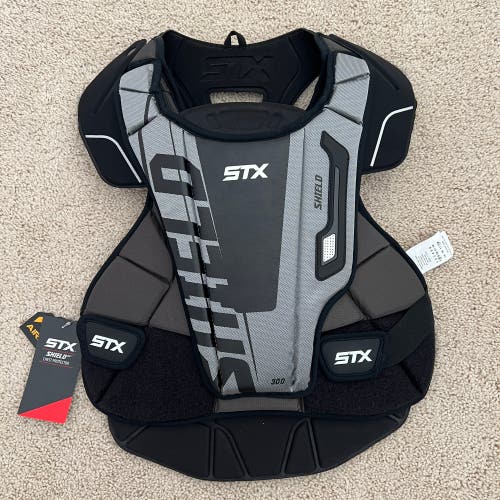 (Size M) STX Shield 300 Lacrosse Goalie Chest Protector Brand New Gray/Black