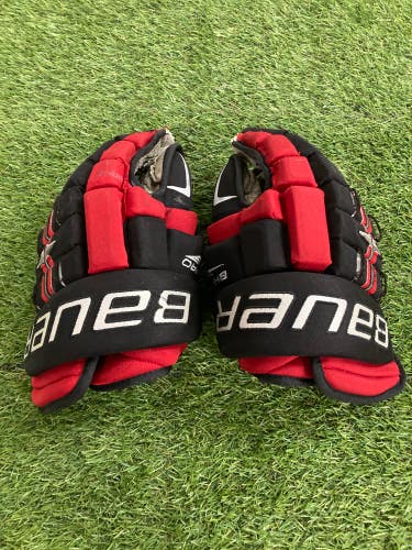 Red Used Senior Bauer NBHPRO Gloves 13"