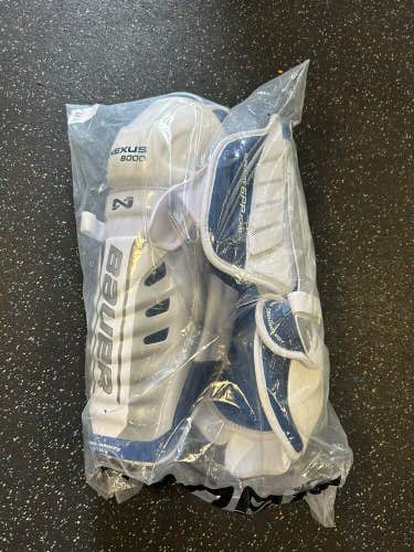 New Pro Stock Bauer Nexus 8000 Ice Hockey Shin Guards Pads Senior Size 16”