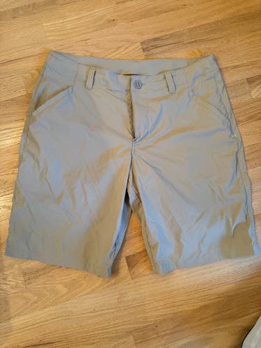 Khaki Under Armour Golf Shorts