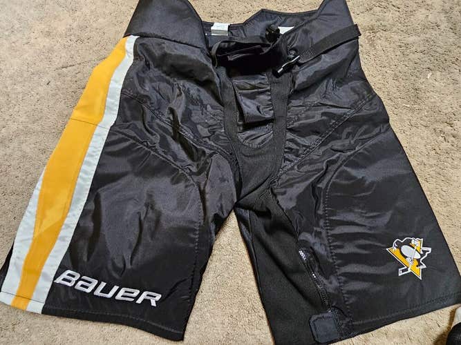 PITTSBURGH PENGUINS Bauer Black Gold Pro Hockey Pant Shells Large + 1 worn once