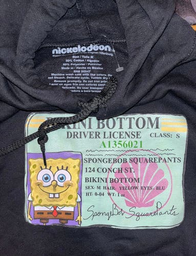 SpongeBob mens hoodie