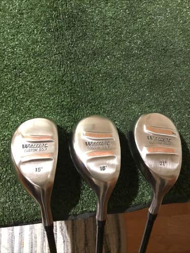 Warrior Custom Golf Hybrids Set (15* H, 18* H, 21* H) Graphite Model PC 1-G