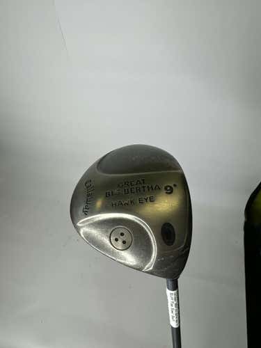 Used Callaway Great Big Bertha Hawk Eye 9.0 Degree Stiff Flex Steel Shaft Drivers