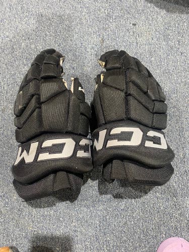 Used Black Charlotte Checkers CCM 14" HGTKPP Gloves