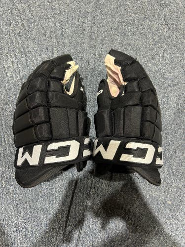 Used Black Charlotte Checkers CCM 14" Pro Stock HG97 Gloves