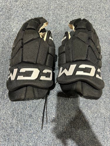 Used Black Charlotte Checkers CCM 14" Pro Stock HGTK Gloves